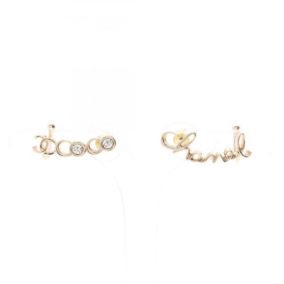 CHANEL Jewelry - CHANEL Clear Logo Earrings
